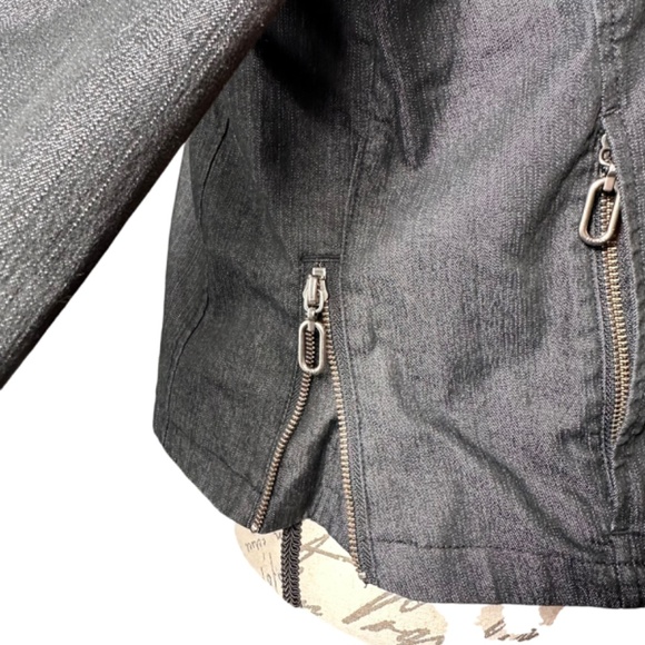 Harley-Davidson Vintage 2005 Moto Jacket Women’s Large Black Zip-Up Embroidered - Picture 3 of 7